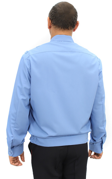 Рубашка серо-синяя мужская (1)