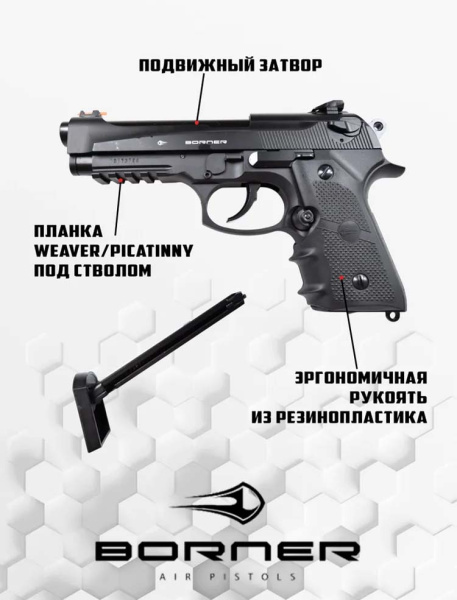 Пистолет пневматический Borner Sport 331(blowback, Beretta) (2).jpg