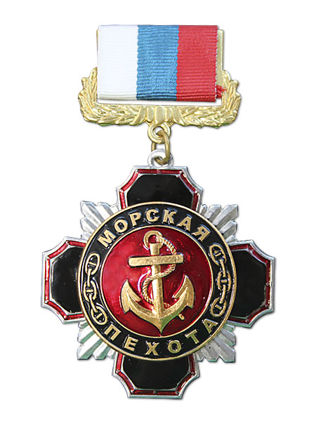 Медаль Стальной чёрный крест МП(якорь на красном фоне)(на планке лента РФ)160.jpg
