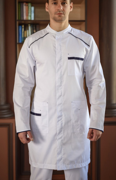 Халат мужской мод.6-154 белый с т.синим Россия3150.jpg