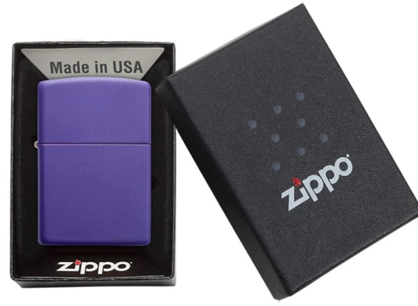 237 Зажигалка Zippo Classic покрытие Purple Matte фиолетовая матовая Zippo (1).jpg