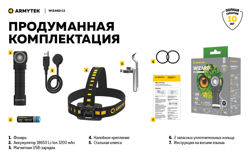 Фонарь налобный Wizard С2 Magnet USB Warm Armytek8460 (18).jpg