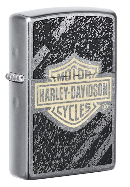 207 Зажигалка Harley Davidson покрытие Street Chrome серебристая матовая Zippo.jpg