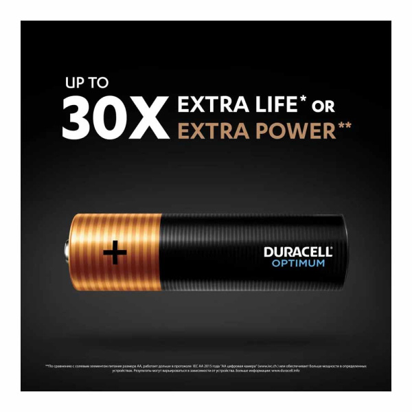 Элемент питания Alkaline LR6 Duracell Optimumjpg