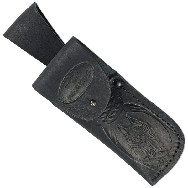 Чехол ЧДС 13п кожаный для складных ножей 120мм чёрный подвес Ножемир650.jpg