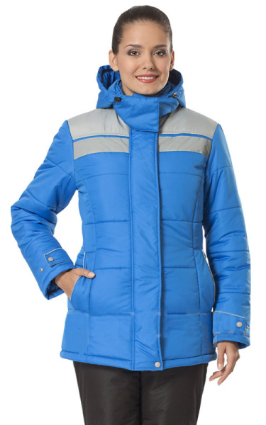 Куртка женская Ангара васильковый с серой отделкой.jpg