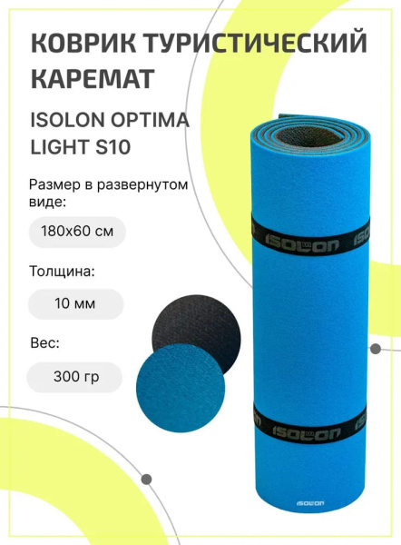 Ковёр Optima Light S10 (1800х600х10) серый/синий