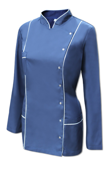 Блуза повара женская (синяя с белым) Россия1200.jpg