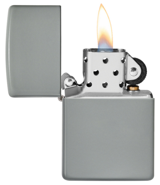 49452 Зажигалка Zippo Classic покрытие Flat Grey серая глянцевая Zippo (1).jpg