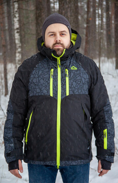 Б. Куртка мужская «Arctica» (таслан spun, чёрный) Новатекс10500.jpg