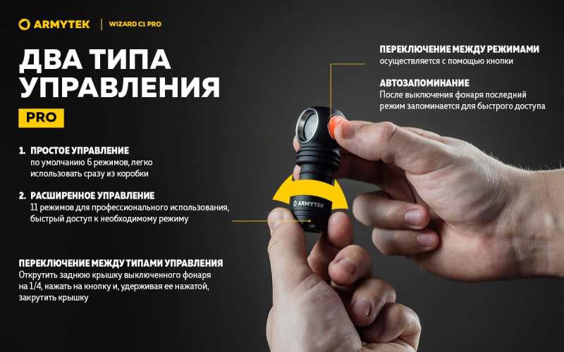 Фонарь налобный Wizard С1Pro Magnet USB White Armytek6750 (9).jpg