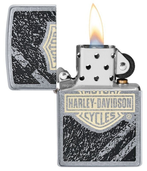 207 Зажигалка Harley Davidson покрытие Street Chrome серебристая матовая Zippo (1).jpg