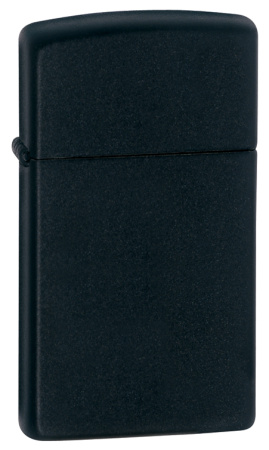 1618 Зажигалка Zippo Slim покрытие Black Mate чёрная матовая Zippo.jpg