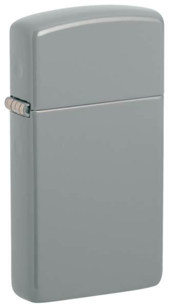 49527 Зажигалка Zippo Slim покрытие Flat Grey серая глянцевая Zippo.jpg